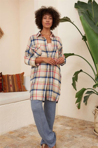 Silk Home Coolness Blue Striped Shirt G10302