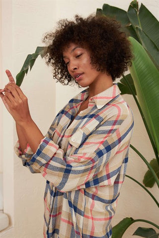Silk Home Coolness Blue Striped Shirt G10302