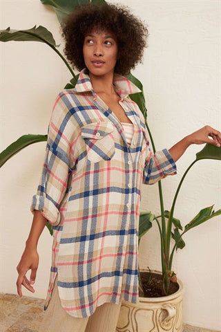 Silk Home Coolness Blue Striped Shirt G10302