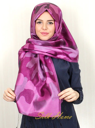 Silk Home Desenli İpek Şal SE6502-01