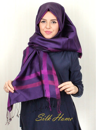Silk Home Desenli İpek Şal SE6504-09