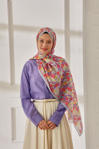 Silk Home Patterned Soft Scarf 70019-01 