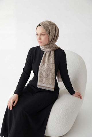 Nature Desen Bej 75X195 Soft Şal