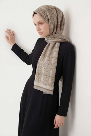 Nature Desen Bej 75X195 Soft Şal