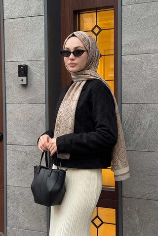 Nature Desen Bej 75X195 Soft Şal