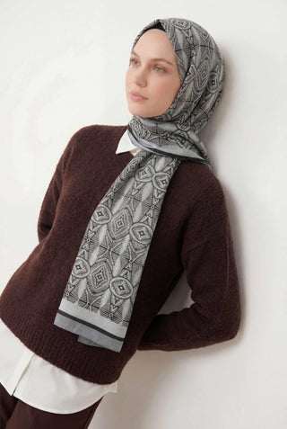 Nature Desen Buz Mavi 75X195 Soft Şal