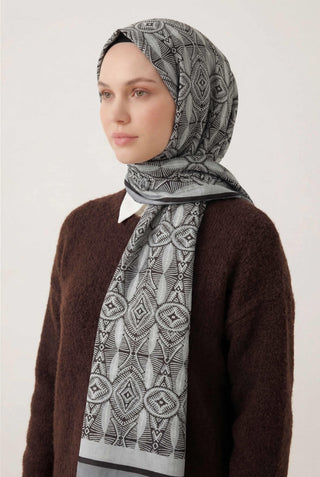 Nature Desen Buz Mavi 75X195 Soft Şal