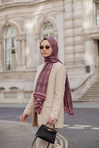 Nature Desen Koyu Pembe  75X195 Soft Şal