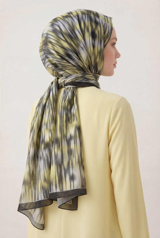 Su Yolu Desen Koyu Yeşil 75X195 Soft Şal