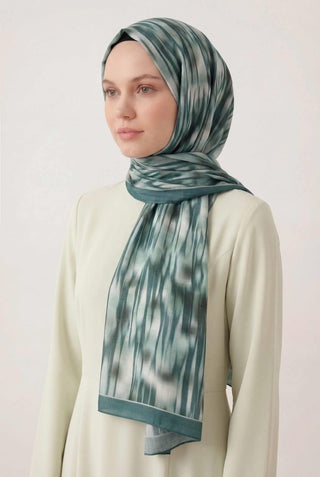 Su Yolu Desen Turkuaz 75X195 Soft Şal