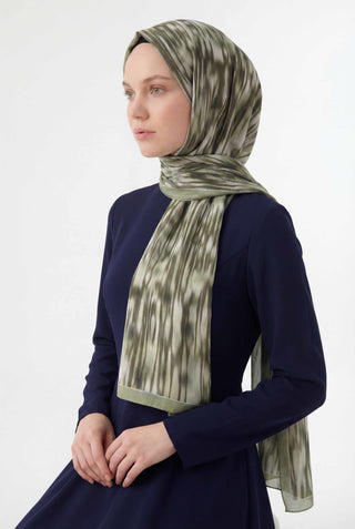 Waterway Pattern Khaki 75X195 Soft Scarf 