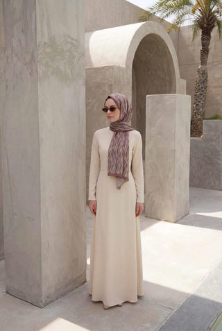 Yaprak Desen Soluk Lila 75X195 Soft Şal