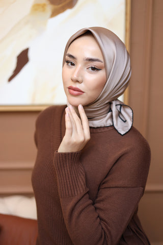 Silk Home Düz Micro Saten Eşarp 28010-10