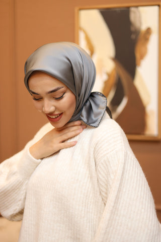 Silk Home Düz Micro Saten Eşarp 28012-03