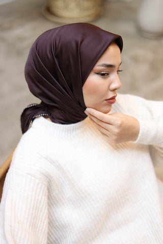 Silk Home Düz Micro Saten Eşarp 28012-08