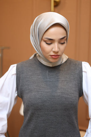 Silk Home Düz Micro Saten Eşarp 28012-04