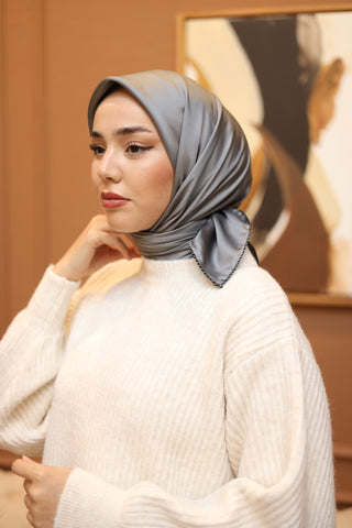Silk Home Düz Micro Saten Eşarp 28012-03