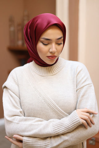 Silk Home Düz Micro Saten Eşarp 28012-12