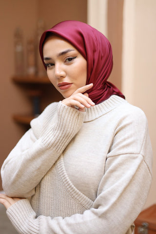 Silk Home Düz Micro Saten Eşarp 28012-12
