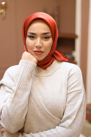 Silk Home Düz Micro Saten Eşarp 28012-13