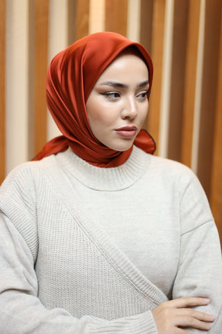 Silk Home Düz Micro Saten Eşarp 28013-13