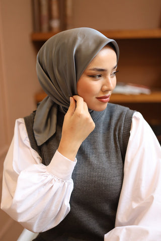 Silk Home Düz Micro Saten Eşarp 28013-03