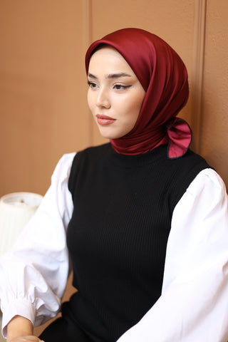 Silk Home Düz Micro Saten Eşarp 28013-12