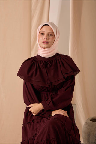 Shiny Plain Scarf Pink, Bright Textured, Water and Stain Resistant, 90x90 cm