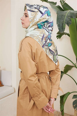 Silk Home Gadget Trench Coat Camel T10015-01