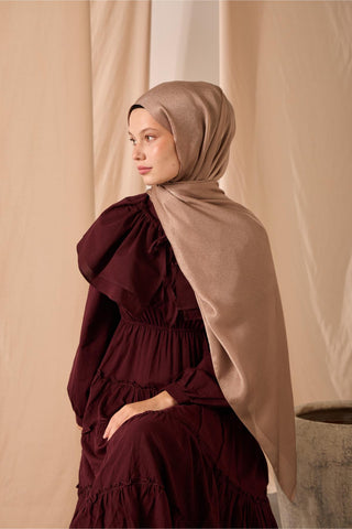 Janjan Şal Tek Taraflı Vizon Kendinden Çizgi Dokulu Parlak Yüzeyli 75X190 | Silk Home | 69001-78