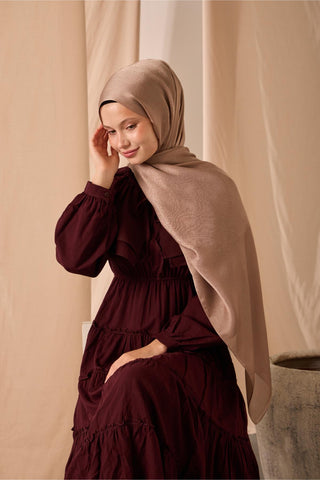 Janjan Şal Tek Taraflı Vizon Kendinden Çizgi Dokulu Parlak Yüzeyli 75X190 | Silk Home | 69001-78