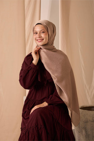 Janjan Şal Tek Taraflı Vizon Kendinden Çizgi Dokulu Parlak Yüzeyli 75X190 | Silk Home | 69001-78