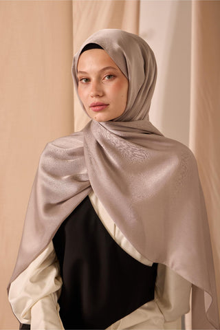 Janjan Shawl, Single-Sided, Stone Pattern, Self-Stringed Texture, Glossy Surface, 75x190 cm.