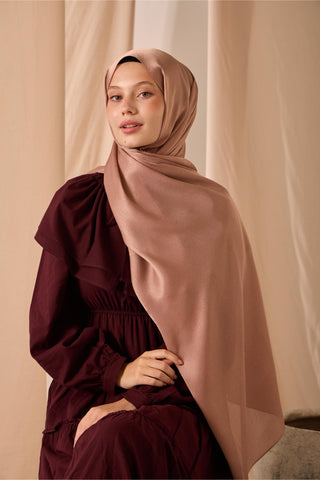 Janjan Şal Tek Taraflı Pudra Kendinden Çizgi Dokulu Parlak Yüzeyli 75X190 | Silk Home | 69001-83
