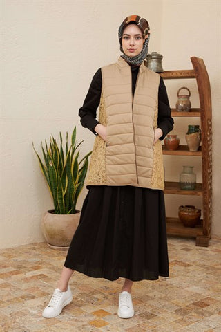 Silk Home Lotus Vest Camel L10103-01