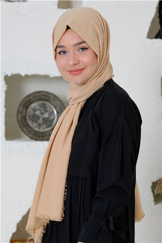 Silk Home Maxi Cotton Scarf Almond 70001-02