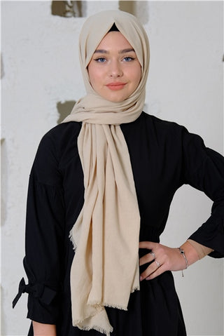 Silk Home Maxi Cotton Scarf, Ivory, 70001-29