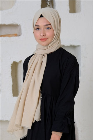 Silk Home Maxi Cotton Scarf, Ivory, 70001-29