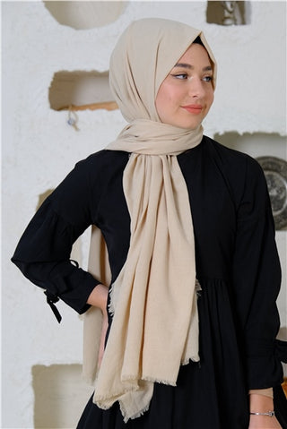 Silk Home Maxi Cotton Scarf, Ivory, 70001-29
