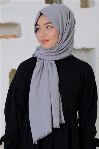 Silk Home Maxi Koton Şal Gri 70001-27