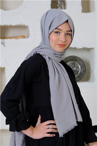 Silk Home Maxi Koton Şal Gri 70001-27