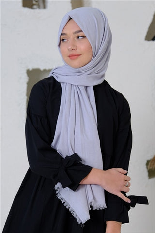 Silk Home Maxi Cotton Scarf Silver 70001-26