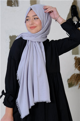 Silk Home Maxi Cotton Scarf Silver 70001-26