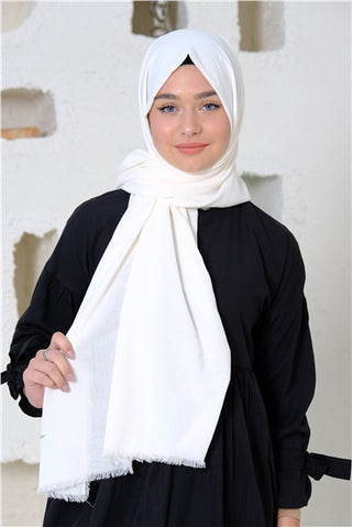Silk Home Maxi Cotton Scarf Pearl White 70001-15