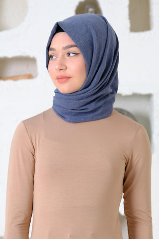 Silk Home Maxi Cotton Scarf Denim Blue 70001-25