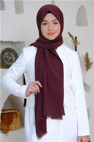 Silk Home Maxi Koton Şal Koyu Bordo 70001-18