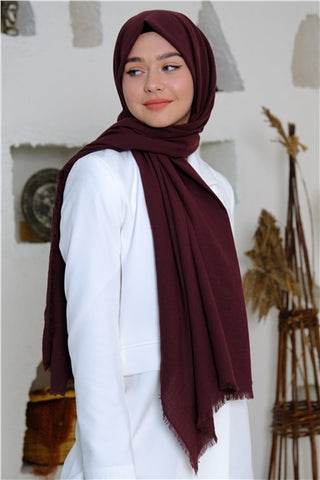 Silk Home Maxi Koton Şal Koyu Bordo 70001-18