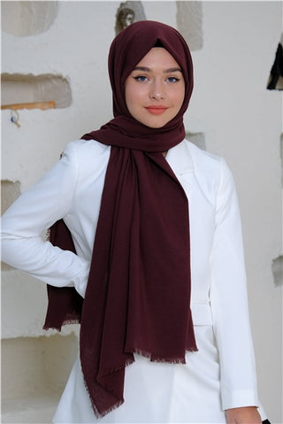 Silk Home Maxi Koton Şal Koyu Bordo 70001-18