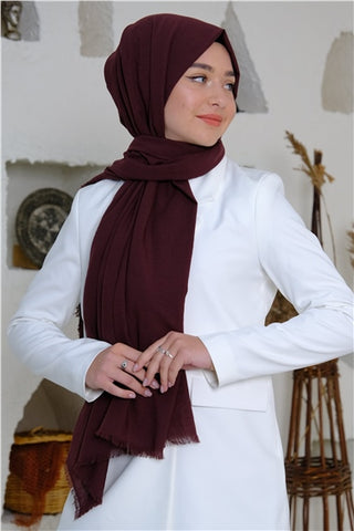 Silk Home Maxi Koton Şal Koyu Bordo 70001-18