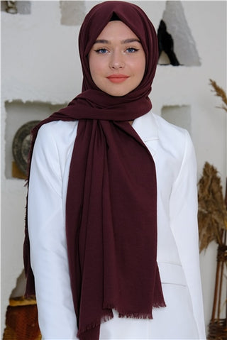 Silk Home Maxi Koton Şal Koyu Bordo 70001-18